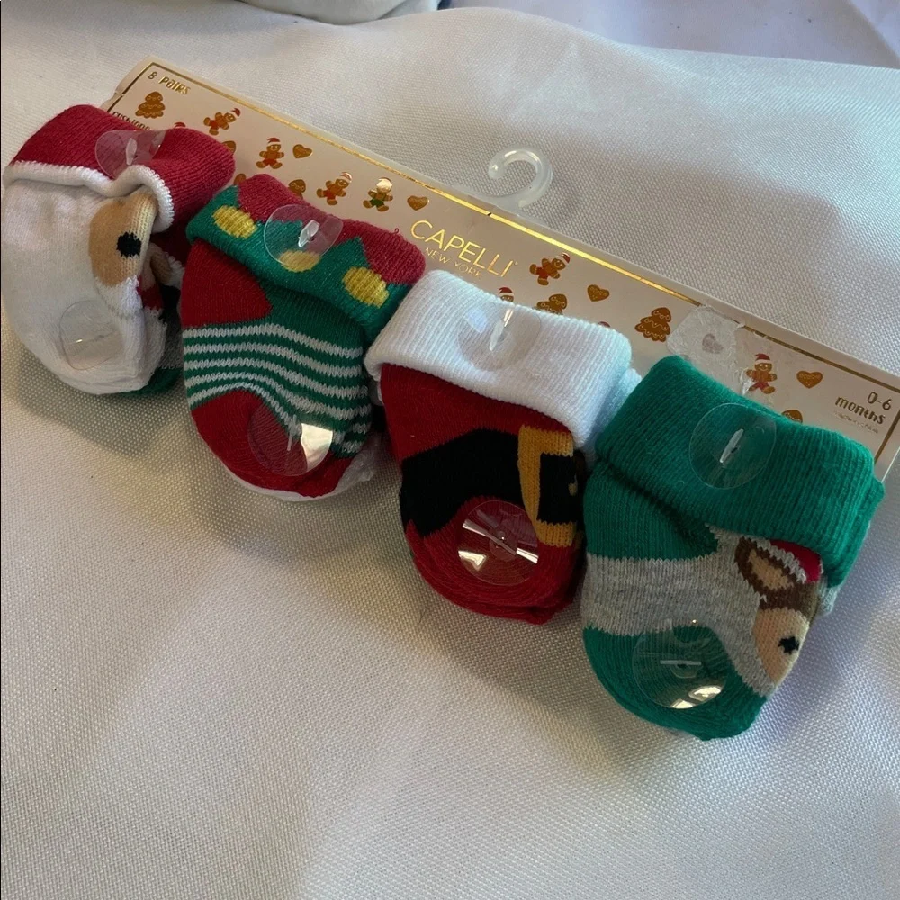 Capelli of New York Holiday Baby Socks - Red, Green, White